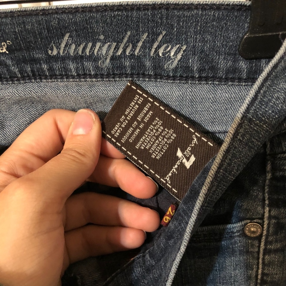 7 For All Mankind Straight Leg Jeans Size 26 - Picture 4 of 8